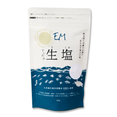 EMてぃだの生塩(きしお)　500g/袋(チャック付)